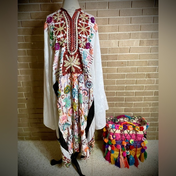 Other - Authentic Traditional Siwan (Egyptian Berber) White Beaded Wedding Tunic/Dress
